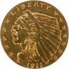 US Two and a Half Dollar 1911 $2.50 Gold Indian AU58 Uncertified #102 None -