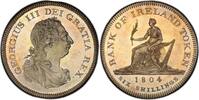 Weltm&uuml;nzen 6 Shillings 1804 George III silver Proof Bank Token of  PR64 ... 6500,00 EUR envoi gratuit