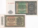 Banknoten 10 DEUTSCHE MARK 1948 Lot: DDR 2x Banknote 1 +  1948 I-  14,80 EUR prix TTC + 8,90 EUR frais d'envoi