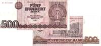 Banknoten 500 MARK DDR: 1985 Ro.365a I- -
