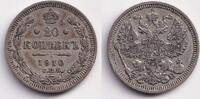 Russland & UdSSR 20 Kopeken Russland 20 Kopeken 1910 SPB ss+ -