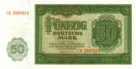 Banknoten 50 DEUTSCHE MARK 1948 DDR:  1948 Ro.345b I  7,80 EUR prix TTC + 8,90 EUR frais d'envoi
