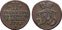 SACHSEN Ku.-2 Pfennig Friedrich III. von Gotha, 1741-1755, als Administrator. -