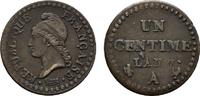 FRANKREICH Ku.-Centime Directoire, 1795-1799. -