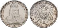 3 Mark 1913, E. Sachsen Friedrich August III., 1904-1918. Patina, Stempelglanz.