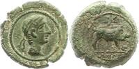 Hispania AE Quadrans unbek. Herrscher frühes 2. Jahrhundert v. Chr.. -