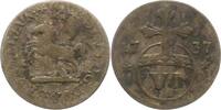 Braunschweig-Wolfenbüttel 6 Pfennig Karl I. 1735-1780. -
