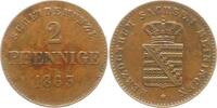 Sachsen-Meiningen 2 Pfennig Bernhard Erich Freund 1803-1866. -