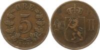 Norwegen 5 Öre 1 Unter schwedischer Regierung 1814-1905. -