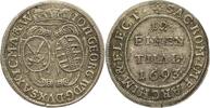 Sachsen-Albertinische Linie 1/12 Taler Johann Georg IV. 1691-1694. -