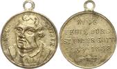 Reformation Tragbare Weißmetallmedaille 1 400. Geburtstag von Martin Luther 1883. Selten. Originalhenkel. SUP+