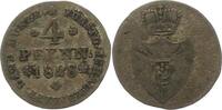 Schaumburg-Lippe 4 Pfennig Georg Wilhelm 1807-1860. -