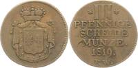 Waldeck 3 Pfennig Georg Heinrich 1813-1845. -