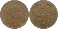 Frankreich 2 Centimes Dritte Republik 1870-1940. -