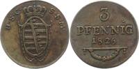 Sachsen-Coburg-Saalfeld 3 Pfennig Ernst 1806-1826. -