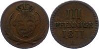 Sachsen-Albertinische Linie 3 Pfennig 1811 H Friedrich August I. 1806-18... 24,00 EUR prix TTC + 6,00 EUR frais d'envoi