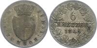 Hohenzollern-Sigmaringen 6 Kreuzer Karl 1831-1848. -