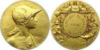 Frankreich Vergoldete Bronzemedaille Dritte Republik 1870-1940. -