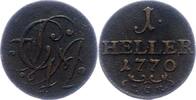 Sachsen-Gotha-Altenburg Cu Heller Friedrich III. 1732-1772. -