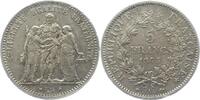 Frankreich 5 Francs Dritte Republik 1870-1940. -