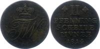 Braunschweig-Wolfenbüttel 2 Pfenning Friedrich Wilhelm 1806-1815. -