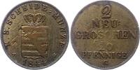 Sachsen-Albertinische Linie Zeitgenössische Fälschung zum 2 Neugroschen 18 Friedrich August II. 1836-1854. -