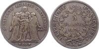 Frankreich 5 Francs Dritte Republik 1870-1940. -