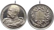 Sachsen-Albertinische Linie versilberte Bronzemedaille Albert 1873-1902. -