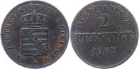 Sachsen-Meiningen 2 Pfennig Georg II. 1866-1914. -