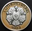 Reformation Weiße Porzellanmedaille 1 500. Geburtstag von Martin Luther 1983. -