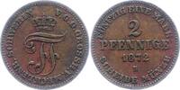 Mecklenburg-Schwerin 2 Pfennig Friedrich Franz II. 1842-1883. -