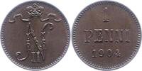 Finnland 1 Penni Nikolaus II. von Russland 1894-1917. -