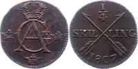 Schweden 1/4 Skilling Gustav IV. Adolf 1792-1809. -