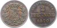 Bayern 2 Pfennig Ludwig II. 1864-1886. -