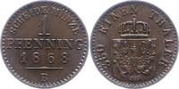 Brandenburg-Preußen Pfennig Wilhelm I. 1861-1888. -