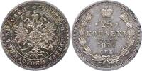 Russland 25 Kopeken Alexander II. 1855-1881. -