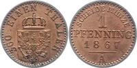 Brandenburg-Preußen 1 Pfennig Wilhelm I. 1861-1888. -