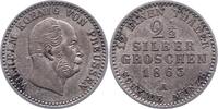 Brandenburg-Preußen 2 1/2 Silbergroschen Wilhelm I. 1861-1888. -