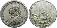 Sachsen-Albertinische Linie Zinnmedaille Moritz, Graf von Sachsen *1696 Goslar + 1750 Chambord, Französischer Marschall seit 1720. -