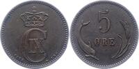 Dänemark 5 Öre 1 Christian IX. 1863-1906. -