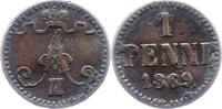 Finnland 1 Penni Alexander II. von Rußland 1855-1881. -
