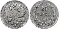 Finnland 25 Penniä 1 Alexander III. von Rußland 1881-1894. -
