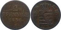 Sachsen-Albertinische Linie 2 Pfennig Johann 1854-1873. -