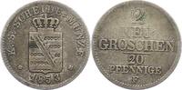 Sachsen-Albertinische Linie 2 Neugroschen Friedrich August II. 1836-1854. -