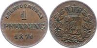 Bayern Pfennig Ludwig II. 1864-1886. -
