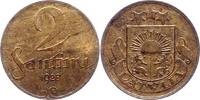 Lettland / Latvijas 2 Santimi Republik 1918-1934. -