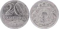 Lettland / Latvijas 20 Santimi Republik 1918-1934. -