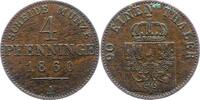 Brandenburg-Preußen 4 Pfennig Friedrich Wilhelm IV. 1840-1861. -
