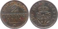 Brandenburg-Preußen 2 Pfennig Wilhelm I. 1861-1888. -
