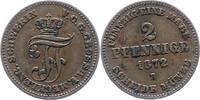 Mecklenburg-Schwerin 2 Pfennig Friedrich Franz II. 1842-1883. -